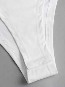 SHEIN Unity Minimalist Adjustable Strap Padded Square Neck Sexy Camisole - White - View 4