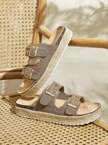 CUCCOO BASICS Women's Fashionable & Comfortable Beach Sandals - Apricot - View 4