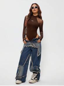 Coolane Women's Spring/Summer Music Festival Party Breathable Mesh Stretchy Bodysuit Bodysuits,Valentine's Day