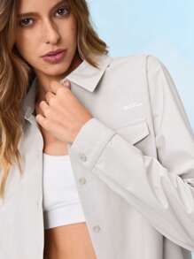In My Nature In My Nature Camisa casual feminina simples de cor sólida para atividades ao ar livre
