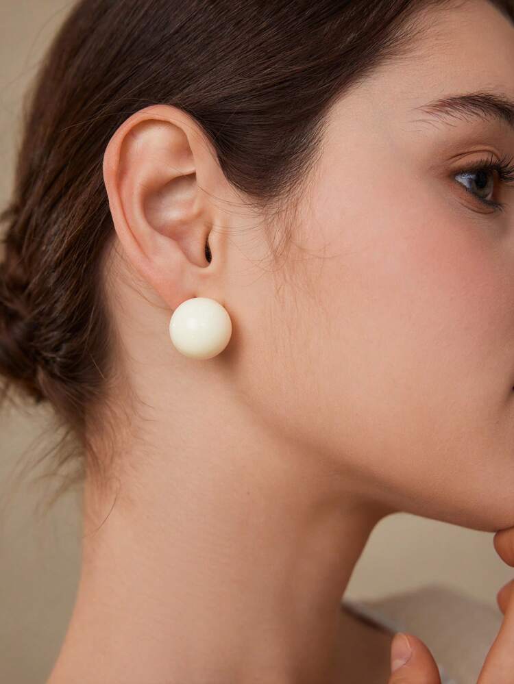 2PAIRS HEART AND POLKA DOT SHAPE EARRINGS SET