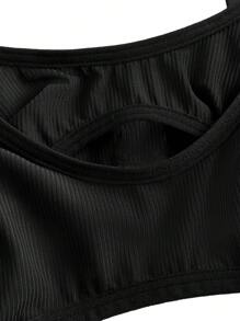 Ocili Leisure Women's Comfortable Soft Smooth Nylon Bra - Black - View 11