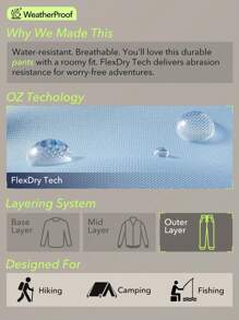 OutZeal WeatherProof Water Resistant Lightweight Wide Legs High-Waist Hiking Pants Women - Green - View 5