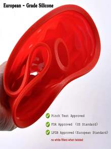 1 件南瓜形硅胶蛋糕 DIY 烘焙模具 - 紅色 - 查看 4