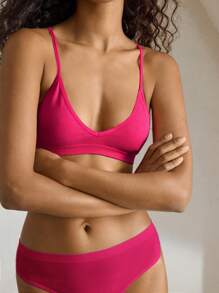 Ocili Ocili Sujetador inalámbrico cómodo y elástico de punto sin costuras para mujeres