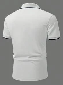 Manfinity Homme 男士撞色短袖 Polo 衫 - 彩色 - 查看 2