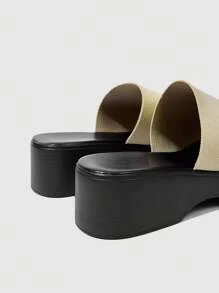 HighSole Women's Fashion Versatile Platform Sandals, Summer - Beige - View 9