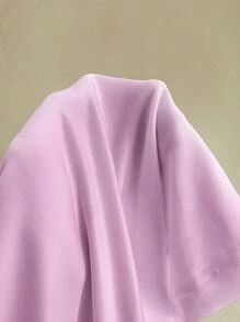SHEIN EZwear Muchica 粉色撞色运动风格数字 25 和平图案女式休闲 V 领宽松短款 5/8 袖网眼 T 恤，适合夏季、运动游戏和活跃 - 粉色 - 查看 8
