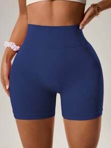 Easithlete Quần short thể thao 3 chiếc/bộ, quần short cạp chun màu đen, quần short cạp cao màu hồng giúp thon gọn - Nhiều màu - Xem 7