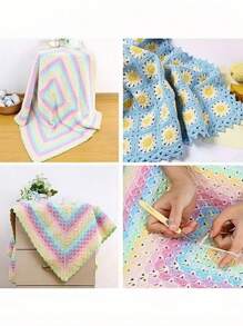 1roll Premium Yarn For Crochet & Knitting - 38 Color Soft DIY Craft Threads For Blankets, Sweaters, Scarves, Non-Pilling Durable