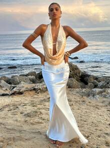 Opulessa Sommer-Strandurlaubs-Outfits für Abschlussfeiern, elegant, sexy, Pailletten, einfarbig, Rundhalsausschnitt, ärmellos, Jacquard-Strick, Damen-Top, stilvoll