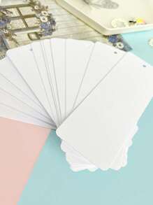 SHEIN 30Sheets/Set Kraft Paper Card Blank Black Card Business Card Message Thank You Card Writing Cards Label Bookmark Learning Cards Doodle Bookmark Ancient Style Bookmark Paper Blank Paper With Holes Hand-Painted Cards Creative DIY Material Package Student Note Handwritten Card - White - View 7