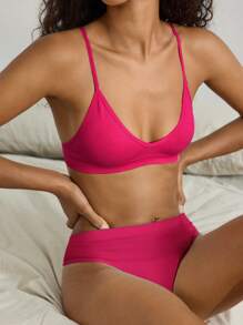 Ocili Ocili Sujetador inalámbrico cómodo y elástico de punto sin costuras para mujeres