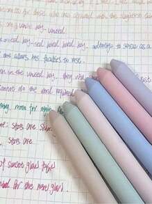 6 支复古旋转彩色凝胶笔，适用于计划器和日记本，重返校园