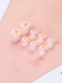 4PCS/8PCS Silicone Toe Spacers - Chrysanthemum Pearl Pedicure Tools For Beach/Camping Summer Nail Care & Pain Relief Separators