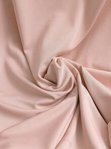 Franclia 2pcs/Set Ruffle Trim Short Sleeve Waist Cinching A-Line Skirt Set