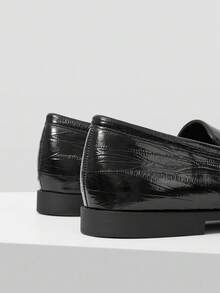 MOTF PREMIUM PU LEATHER BUCKLE FLAT SHOES FOR CHRISTMAS SPRING SHOES - Black - View 6