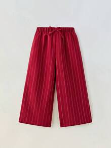 Maija Kids Maija Kids Set de 2 piezas de blusa de manga corta con cuello cuadrado y pantalones de estilo casual para niña