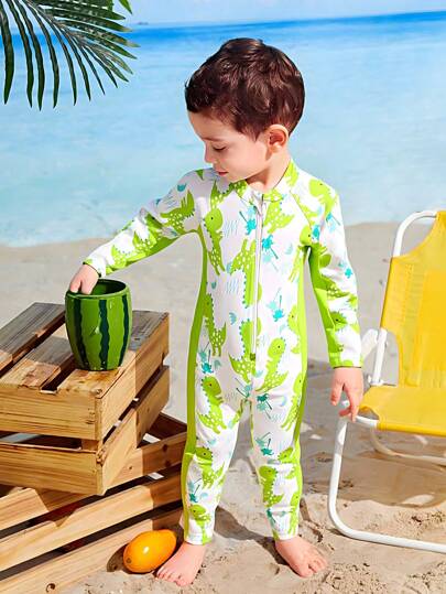 可爱鲸鱼印花泳衣，彩色鲸鱼图案吸睛，陪伴宝宝享受梦幻般的水下时光