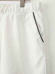 Manfinity Homme 男士翻领短袖衬衫短裤套装，夏季男士衣服套装夏季 - 米色 - 查看 5