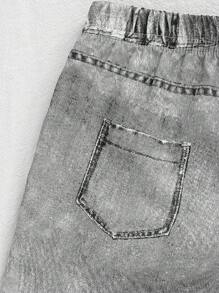 SHEIN Baby Girl Casual Minimalist Comfortable Mid-Rise Short Bottom - Light Grey - View 7