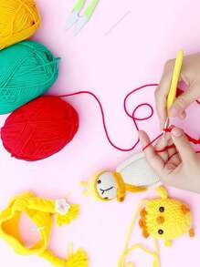 1roll Premium Yarn For Crochet & Knitting - 38 Color Soft DIY Craft Threads For Blankets, Sweaters, Scarves, Non-Pilling Durable