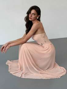 Aloruh Robe tube maxi minimaliste pour femmes pour un usage quotidien