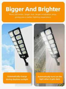 8000W 太阳能户外路灯 - 6500K 太阳能停车场灯商业黄昏到黎明，双排 12 网格 504 LED 庭院壁灯，重型分体式 LED 太阳能路灯遥控器，庭院/车道太阳能路灯人体感应路灯，超亮自动感应太阳能路灯适用于街道、庭院、车库入口等。