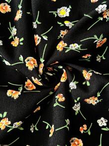 SHEIN Clasi 女士斜领碎花连衣裙