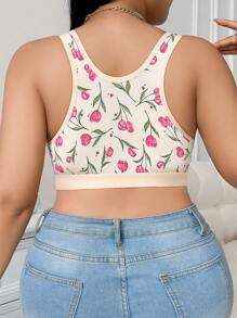SHEIN 1 pieza Sujetador inalámbrico de talla grande con apertura frontal