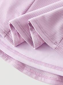 SHEIN MOD 女士紫色露背层叠荷叶边连衣裙 - 紫丁香色 - 查看 4