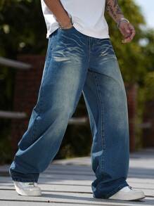 Manfinity Hypemode Men's Casual Loose Baggy Jeans