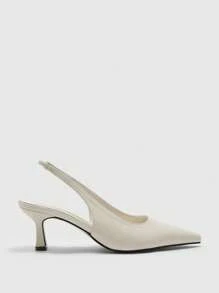 CUCCOO BIZCHIC 米色露背优雅办公室休闲高跟鞋 - 米色 - 查看 2