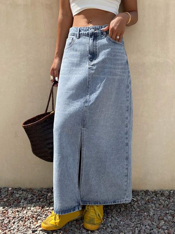 DAZY Summer New Loose Casual Denim Skirt For Women, Suitable For Graduation Season