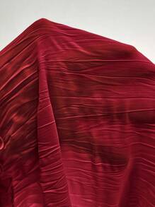 Coolane Women's Spring/Summer Date Night Concert Streetwear Textured Pleated Ruffle Blouses - Burgundy - View 7