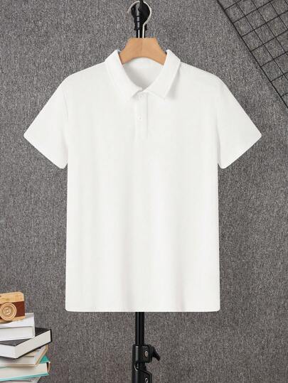 SHEIN Teen Boy Short Sleeve T-Shirt, Casual Sports Streetwear Punk Rock School Style Everyday , Suitable For Spring Summer, Party, Music Festival