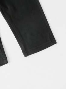 SHEIN 2pcs/Set Toddler Boys Black & White Striped Splice Short Sleeve T-Shirt & Black Pants Summer Outfit, Suitable For Daily Casual, Outdoor, Home, Vacation Boy Clothes For Kids Baby Boys Sets Boy Baby Clothes Baby Boys Sets Boys Clothes Baby Boy Clothes For Toddler Infant Boys Clothing Sets 6M-3T - Black and White - View 9