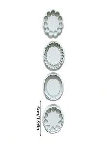 SHEIN 3D花朵饼干模具巧克力夹心饼干模具果酱饼干模具烘焙用塑料饼干印章饼干压模夹心饼干果酱饼干模具柱塞饼干模具翻糖模具 - 灰色 - 查看 9