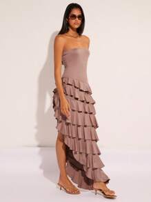 COSMINA Váy dài cho nữ, Váy lễ Phục sinh cho nữ, Trang phục lễ Phục sinh cho nữ, Phong cách lễ Phục sinh, Đường cong trang phục lễ Phục sinh, Trang phục lễ Phục sinh cho nữ, Boho, Bohemia, Quần áo Boho cho nữ - Màu Khaki - Xem 6