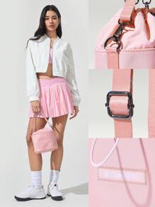GLOWMODE 22L Good Things Ahead Vattentät Avtagbar Rem Handtag Ficka Dragsko Hinkväska Axelväska Handväska Semester Semester Shopping Resor Utflykter Vardagskläder - Rosa - Visa 7
