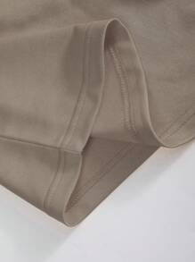 Manfinity RSRT 2 Pieces Set Men Palm Tree Print Crew Neck Tank Top & Shorts Khaki