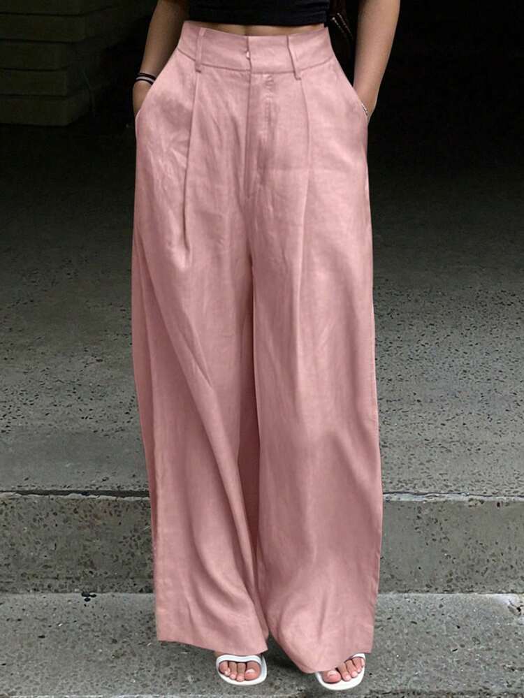 Women Summer Casual Loose Straight Pants, Comfortable And Relaxing For Beach Vacations