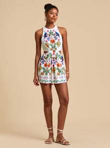 Travachic Bộ đồ liền thân hở vai in họa tiết dệt cho nữ, Kỳ nghỉ hè, Phong cách nghỉ dưỡng, Đồ họa in dệt, Trang phục nghỉ dưỡng mùa hè thường ngày cho nữ, Trang phục nghỉ dưỡng bãi biển Bohemia, Phong cách Boho Chic, Trang phục lễ hội ngày lễ, Trang phục bãi biển cho nữ, Trang phục mùa hè cho nữ, Trang phục tốt nghiệp, Trang phục sinh nhật cho nữ, Đồ dùng cần thiết cho bãi biển, Trang phục sân bay cho nữ, Phụ nữ ngày 4 tháng 7 - Nhiều màu - Xem 5