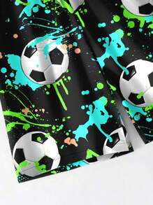 Tween Boy Casual Loose Printed Beach Shorts, Suitable For Summer, Beach, Outdoor, Swimming - Multicolor - View 3