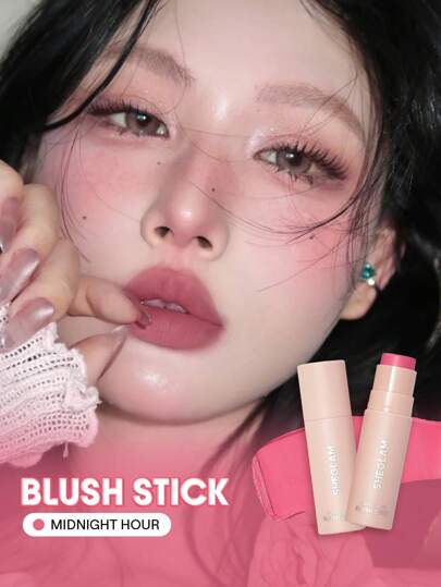 SHEGLAM Snatch 'N' Blush Stick-Midnight Hour Cream Blush Waterproof Long Lasting High Pigment Non-Fading Non-Greasy Glowing Lasting Women Beauty Makeup Blush Rare Brand Beauty Makeup Face Paint Cosmetic For Women Girls Perfect For Fall Winter Ideal For Y2K Fancy Fashion Suitable For Birthday Christmas Present Party Ready Best Color