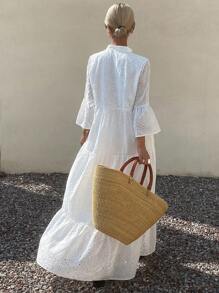 Livesso Nouvelle robe ample et décontractée de style vacances mi-longue pour femmes