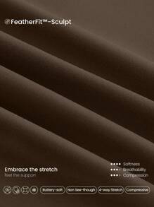 GLOWMODE 4.3'' FeatherFit™-Sculpt Insta-Cinch Tummy Control Shorts With Side Pockets Non-Slip Grips Medium Impact Running Jogging Training Gym Workout - Cinnamoninspiration - View 5