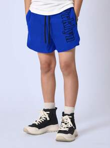 SUMWON Shorts deportivos casuales de Brooklyn, ropa activa de nylon elástica en la cintura para gimnasio, correr, caminar y usar en casa durante el verano