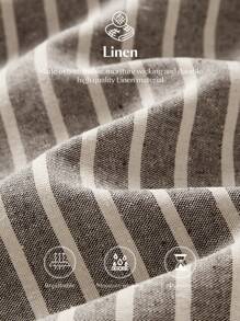 Ontre 2025 年新乡村音乐节，舒适休闲风格，编织条纹，棕色，无袖，贴袋，长衬衫，女式衬衫，日常穿着，四季通用，舒适休闲装，休闲装，商务休闲女式办公室，低调复古风，高品质，城市通勤，高端机场时尚，优质材料 - 棕色 - 查看 12