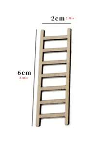 Bộ 5 cầu thang gỗ mini – Mô hình thu nhỏ trang trí cho trang trí nhà cửa, thủ công và trưng bày - Màu gỗ - Xem 5
